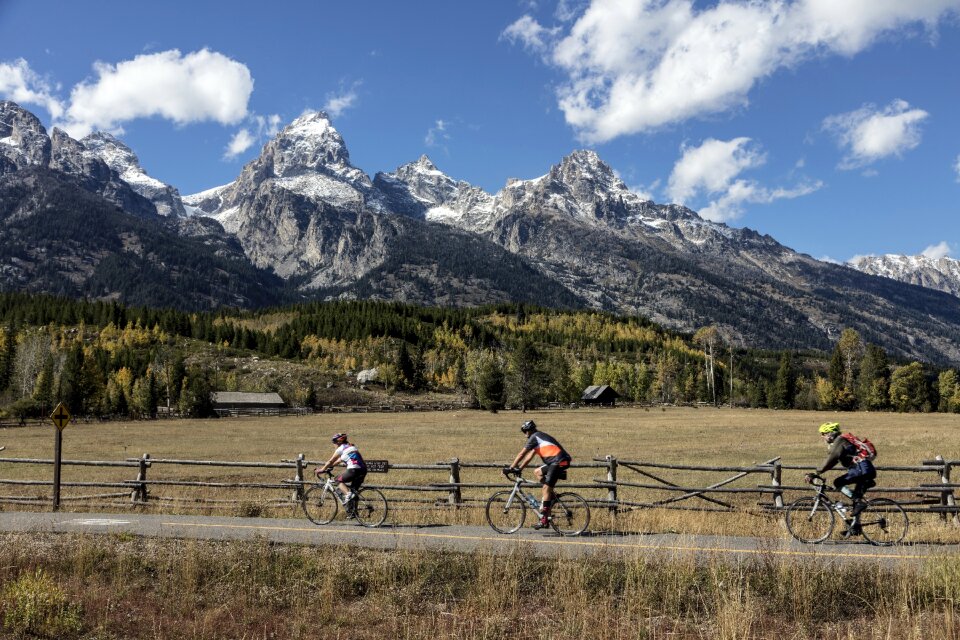 Cyclists cycling activity