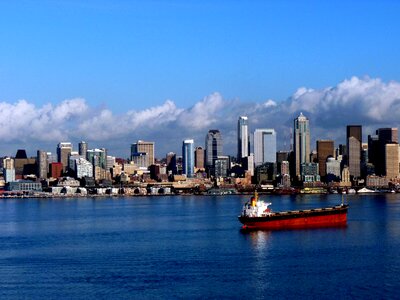 Harbor seattle blue sky