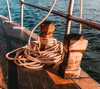 Ship rope boat photo