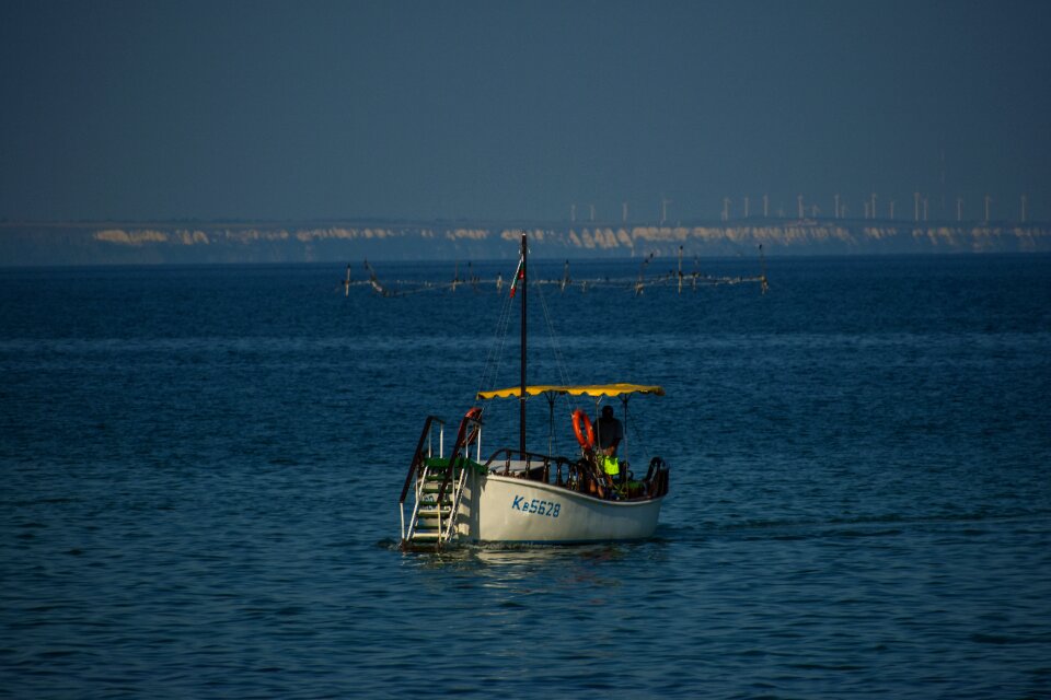 Sea boat fishing photo