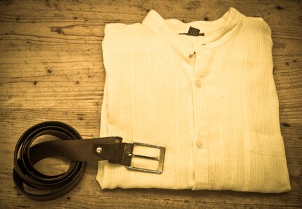 White linen belt photo