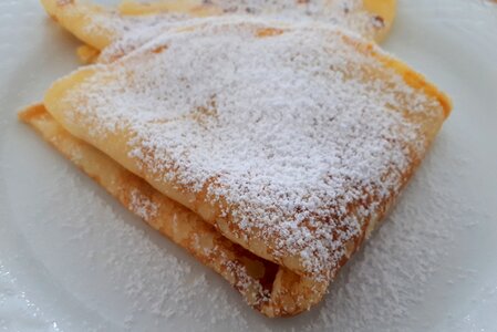 Pancake sweet food icing sugar photo