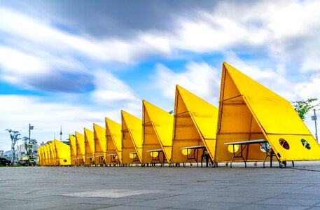 Yellow clouds tent