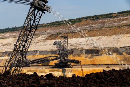 Industry mining brown coal