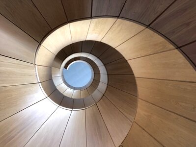 Architecture spiral staircase indoor photo