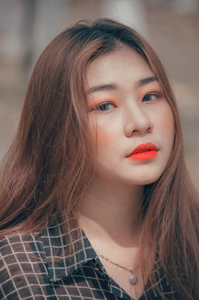 Woman face young