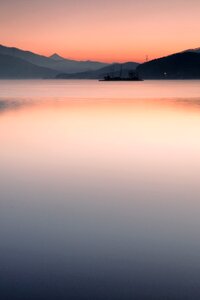 Sunrise misty morning north han river