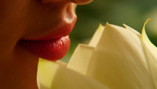 Face flower close-up