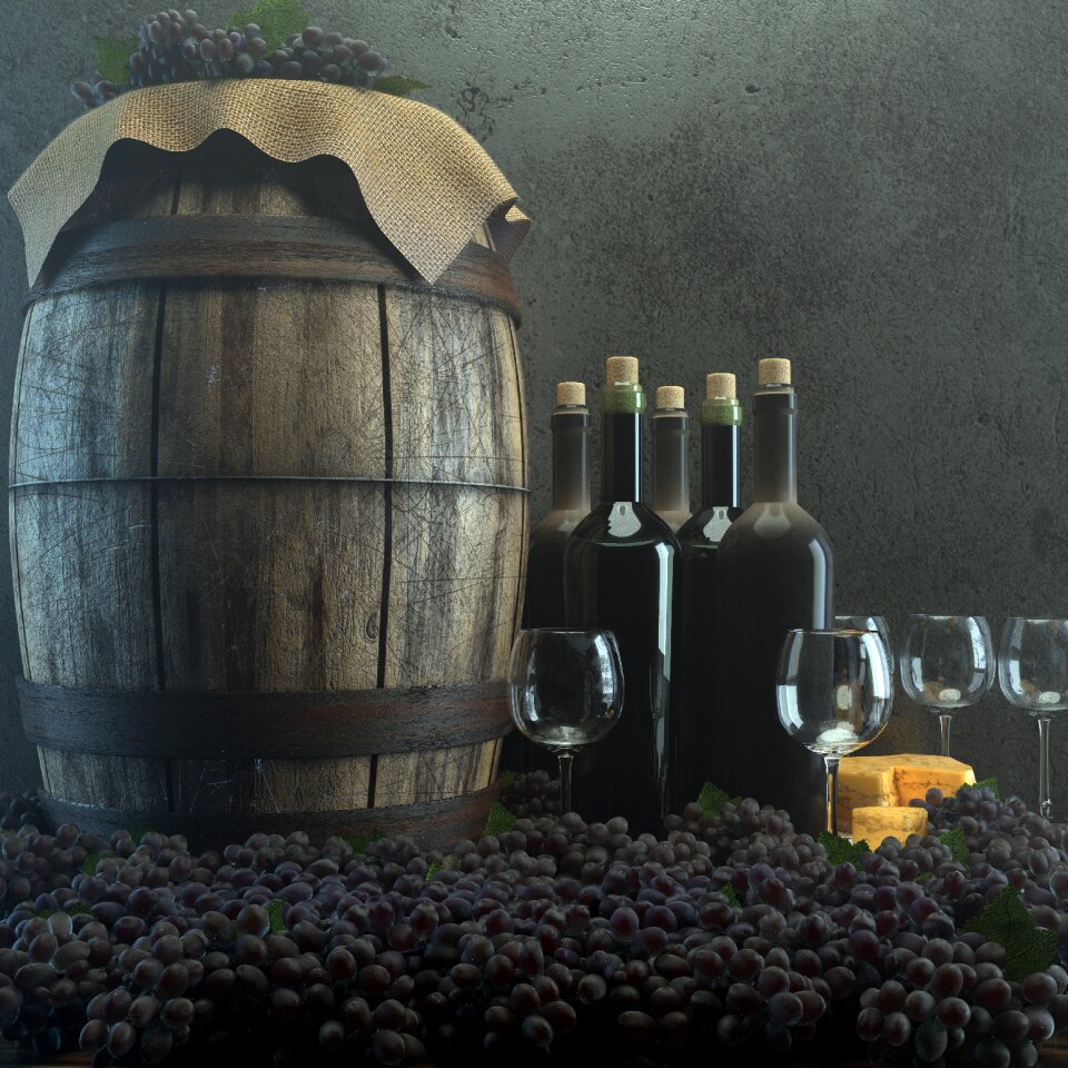 Grapes alcohol harvest
