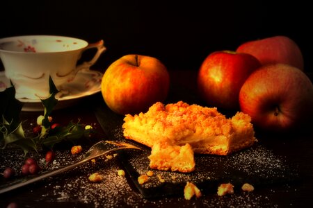 Coziness streusel cake apple streusel cake photo