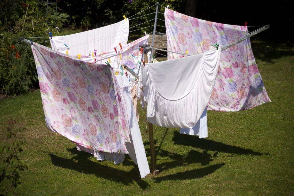 Clothes line clothing wash
