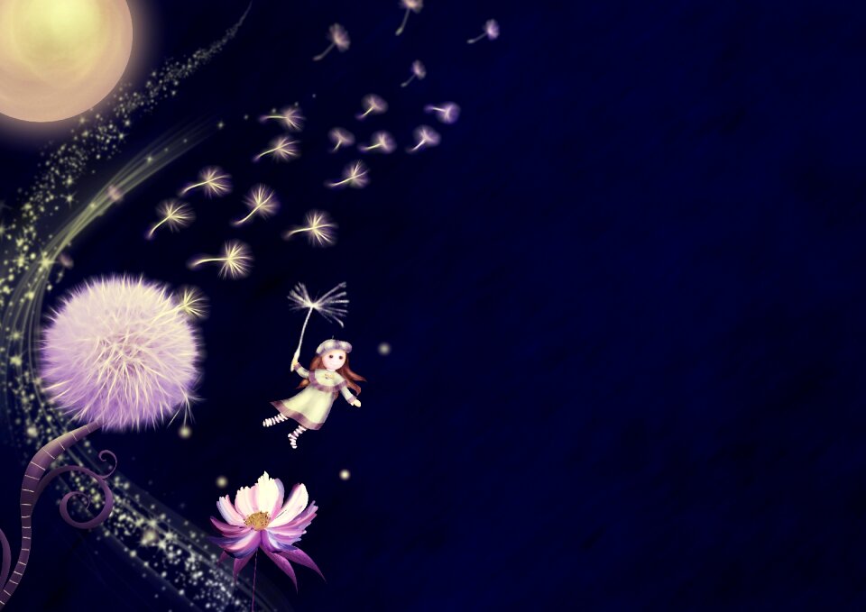 Flower girl flying