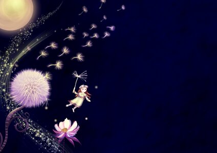 Flower girl flying