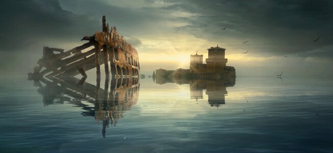 Ship castle island