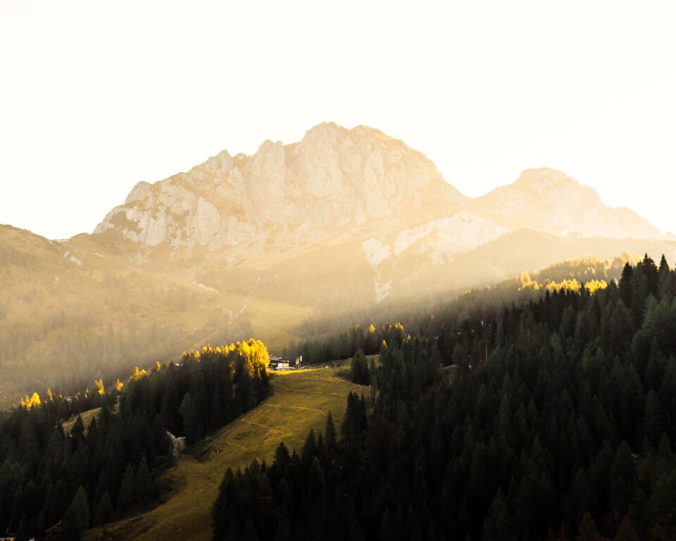Fall hiking mountains