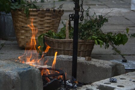 Flame heat embers