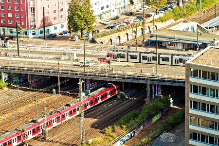 City cityscape train photo