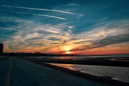 Sea sky twilight photo