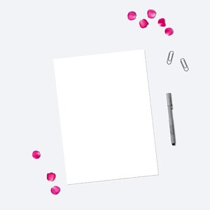 Paper blank flatlay