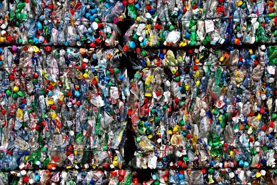 Colorful garbage crushed stone