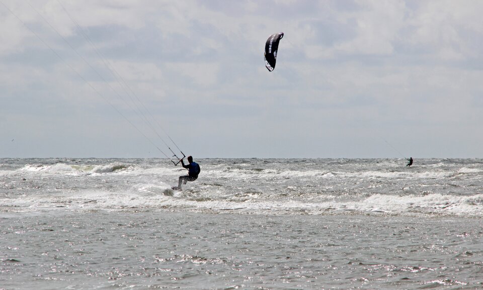 North sea kite surfing sea photo