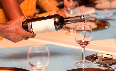 Alcohol event wineglass photo