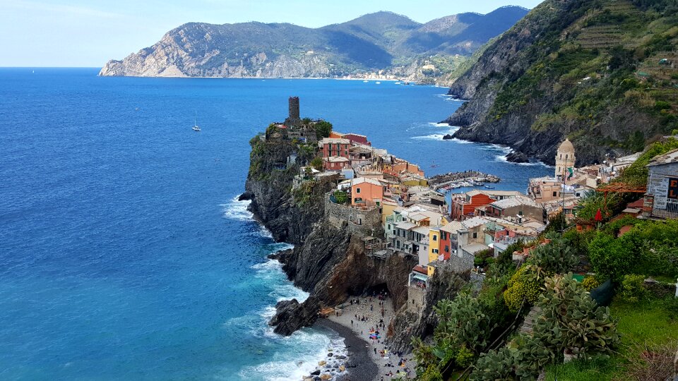 Mediterranean village cinque terre photo