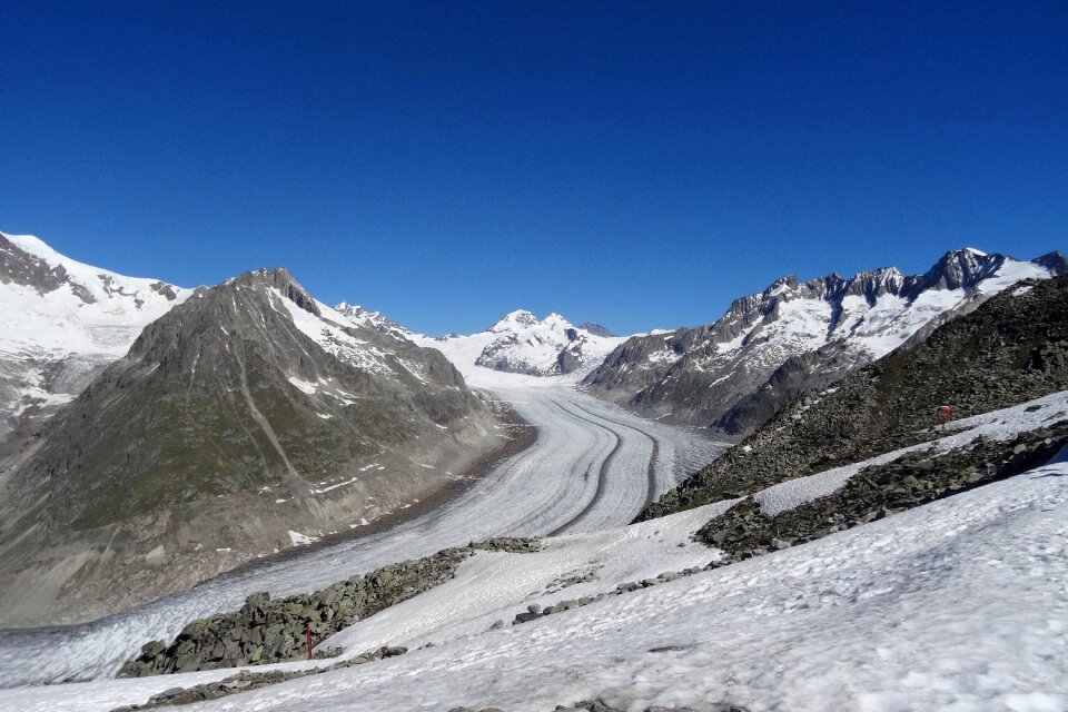 Snow alpine mountains