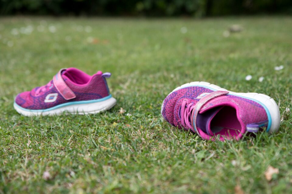 Outdoor play girl grass
