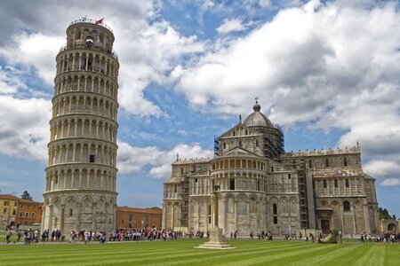 Leaning tower the cathedral of santa maria assunta church photo
