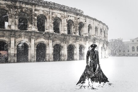 Morning building roman