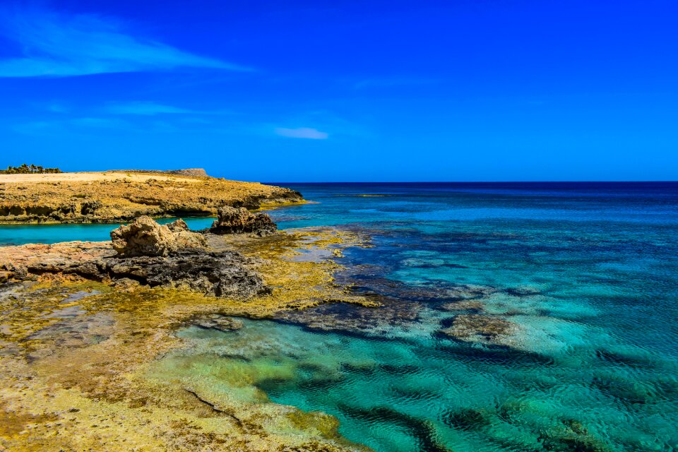 Transparent clear turquoise photo