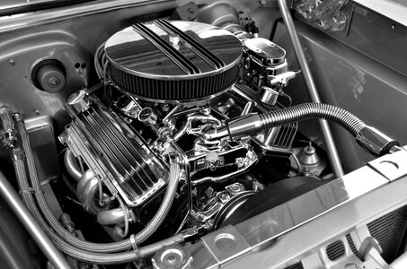 Chrome shiny monochrome