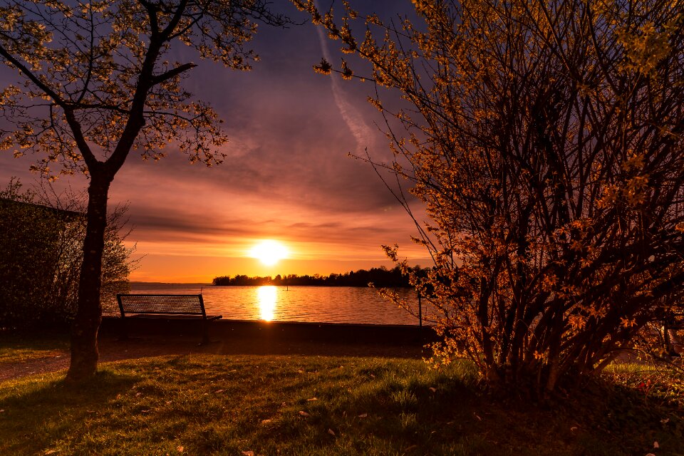 Scenic lake weather mood
