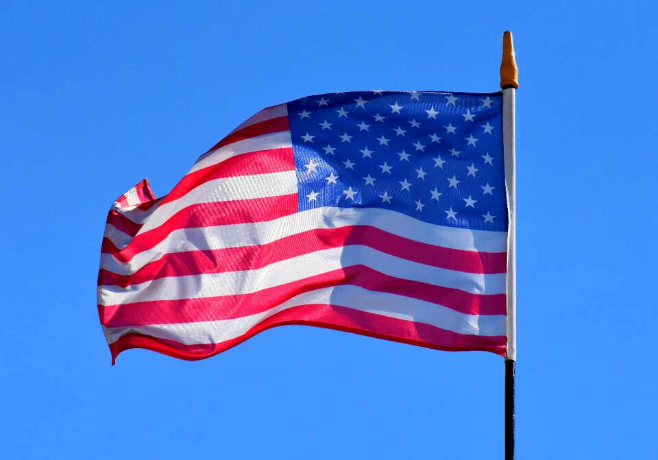 United states american flag land