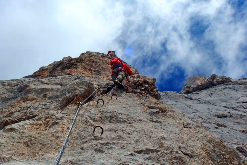Alpine mountaineering beautiful