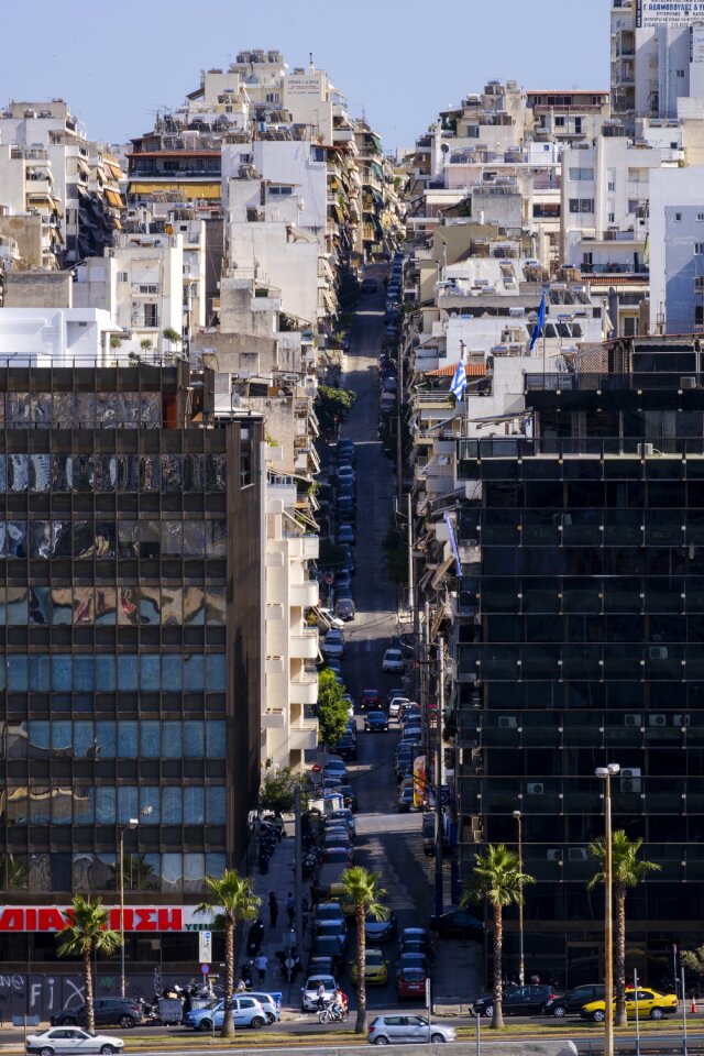Big city houses skyscrapers