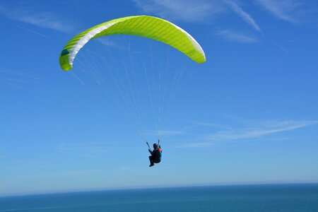 Baptism paragliding granville normandy france photo