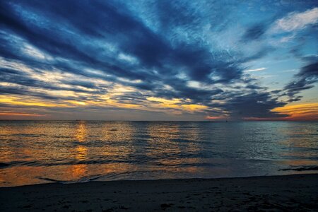 Ocean sky evening photo