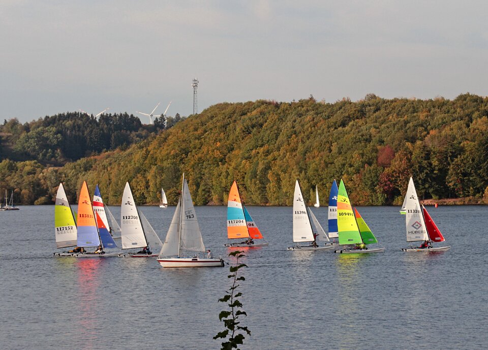Catamarans lake water