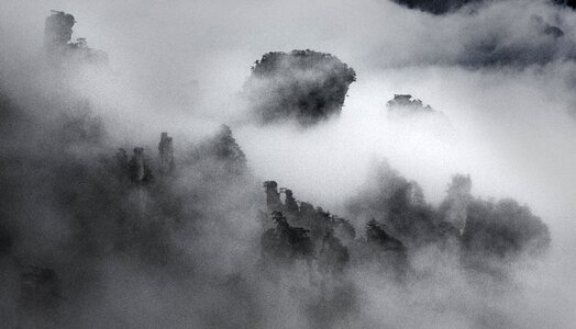 Fog ink ink landscape