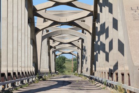 Concrete road brown bridge