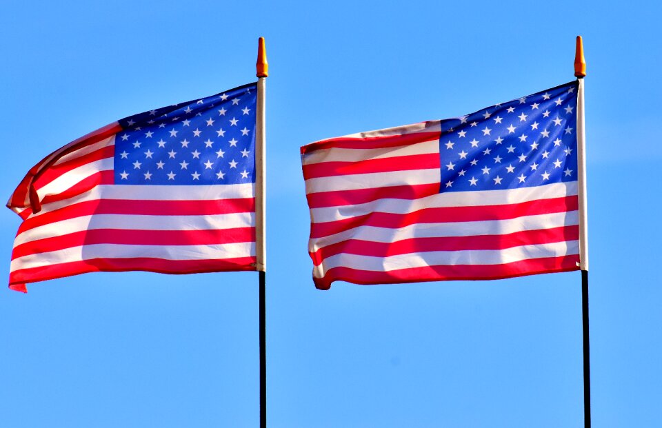 United states american flag land