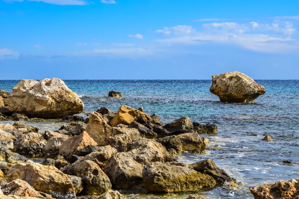 Rock coast sky photo