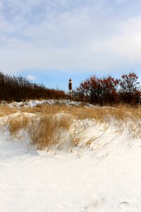 Dune landscape snow wintry