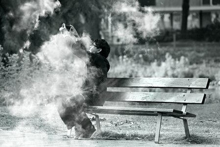 Taking picture smoke fire