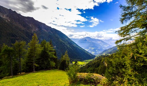 Distant view wilderness landscape