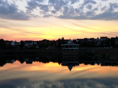 Bad-arolsen reservoir sunset