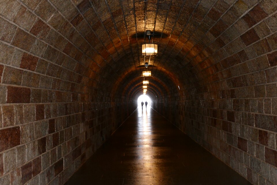 Indoors arch subway system photo