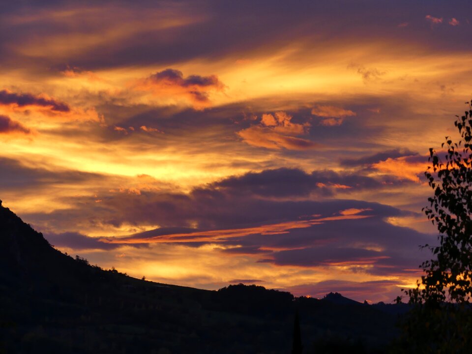Clouds morning red